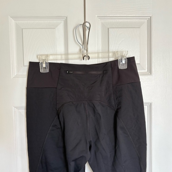 Athleta Medium Black Peak Hybrid Fleece‎ Athletic Tights Leggings Nylon blend - Picture 9 of 11